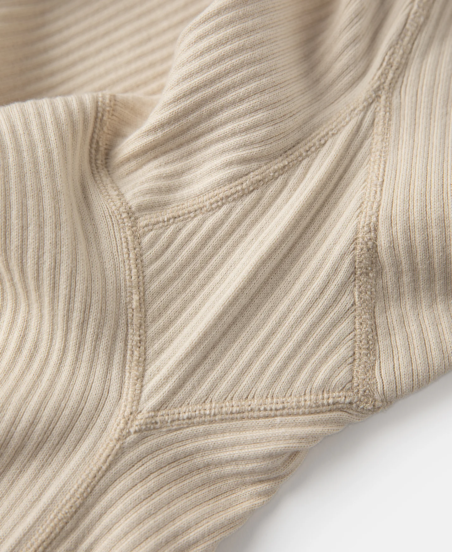 Ribbed Long Sleeve Henley T-Shirt - Apricot - Image 14