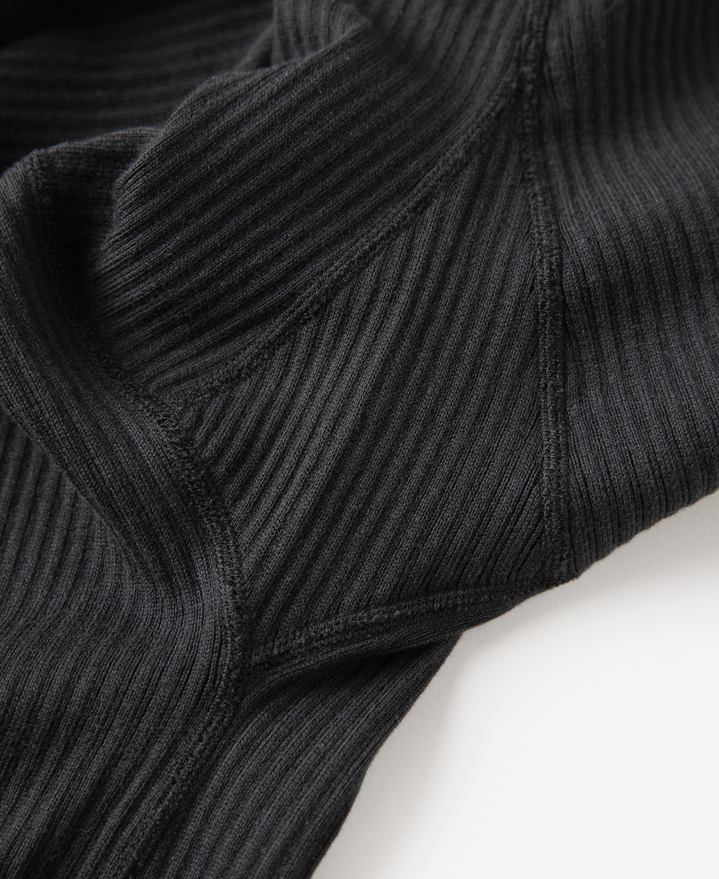 Ribbed Long Sleeve Henley T-Shirt - Black - Image 14
