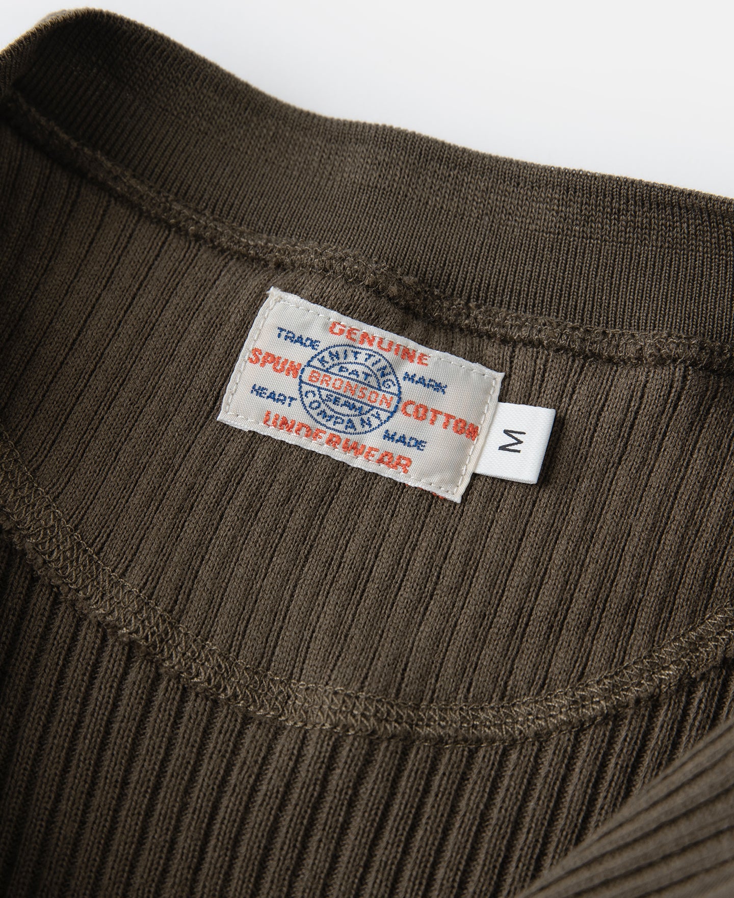 Ribbed Long Sleeve Henley T-Shirt - Olive Brown - Image 10