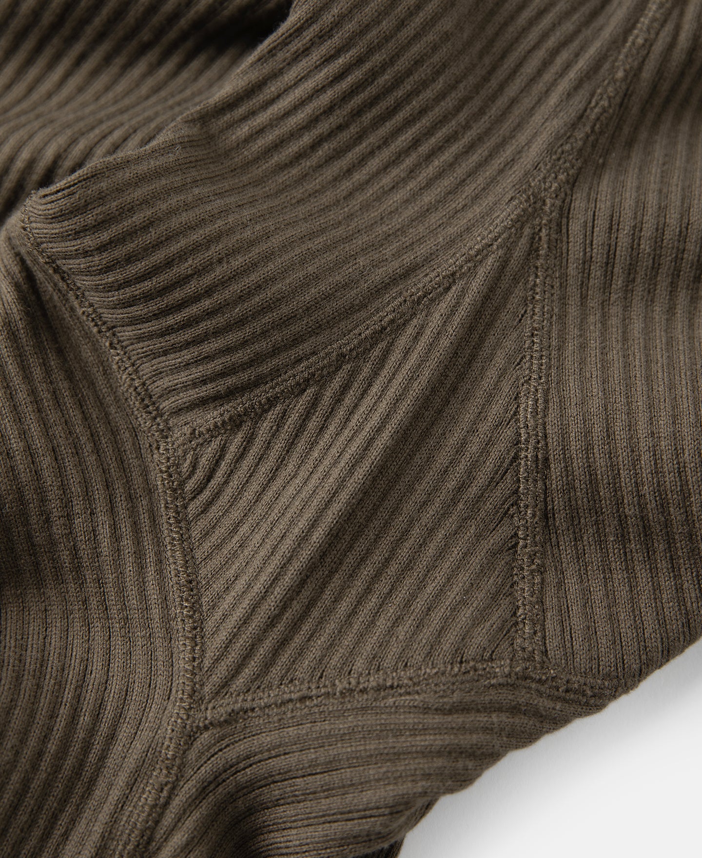 Ribbed Long Sleeve Henley T-Shirt - Olive Brown - Image 13