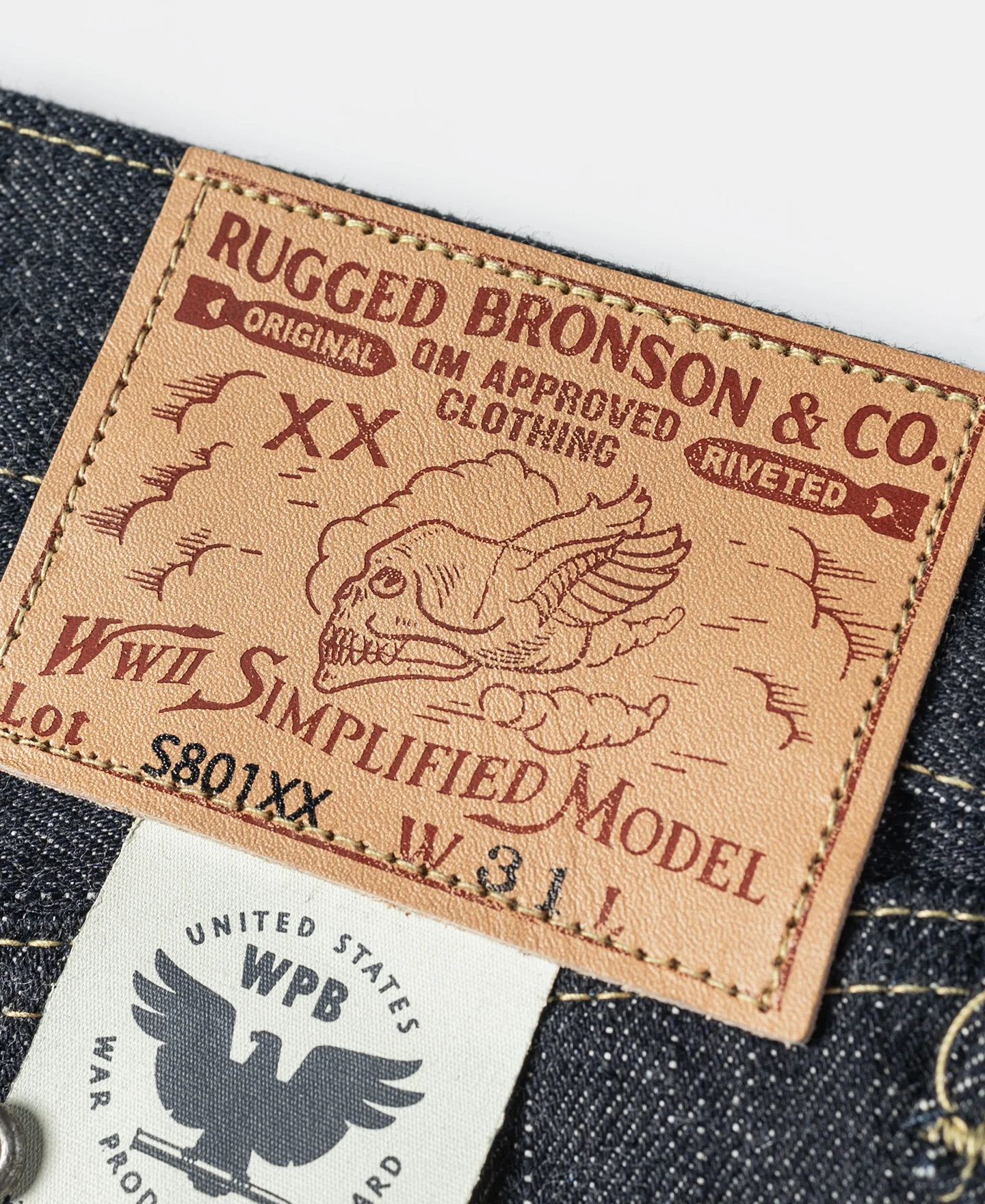 S801XX 1943 War Simplified Model Selvedge Denim Jeans - Image 7