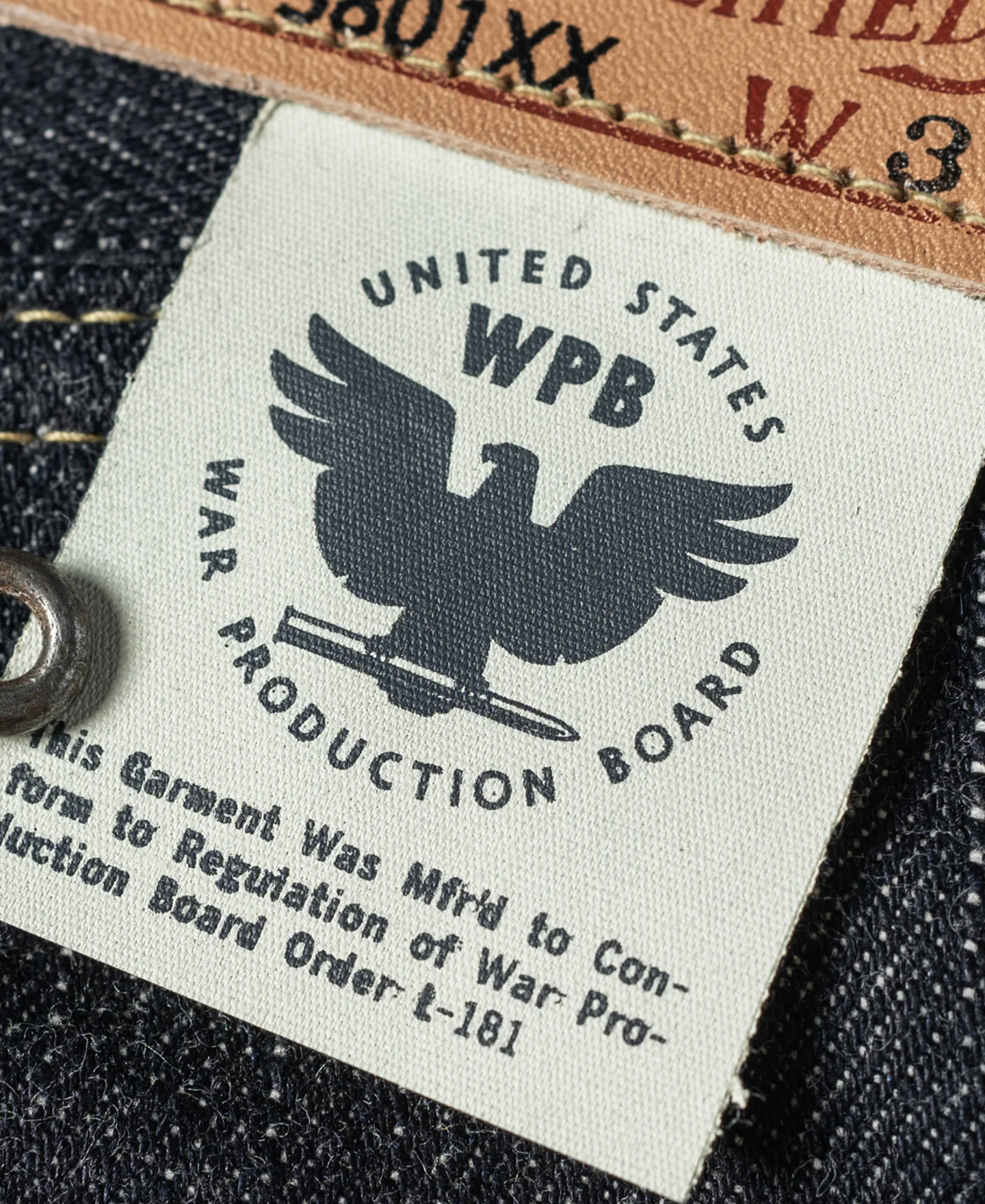 S801XX 1943 War Simplified Model Selvedge Denim Jeans - Image 8