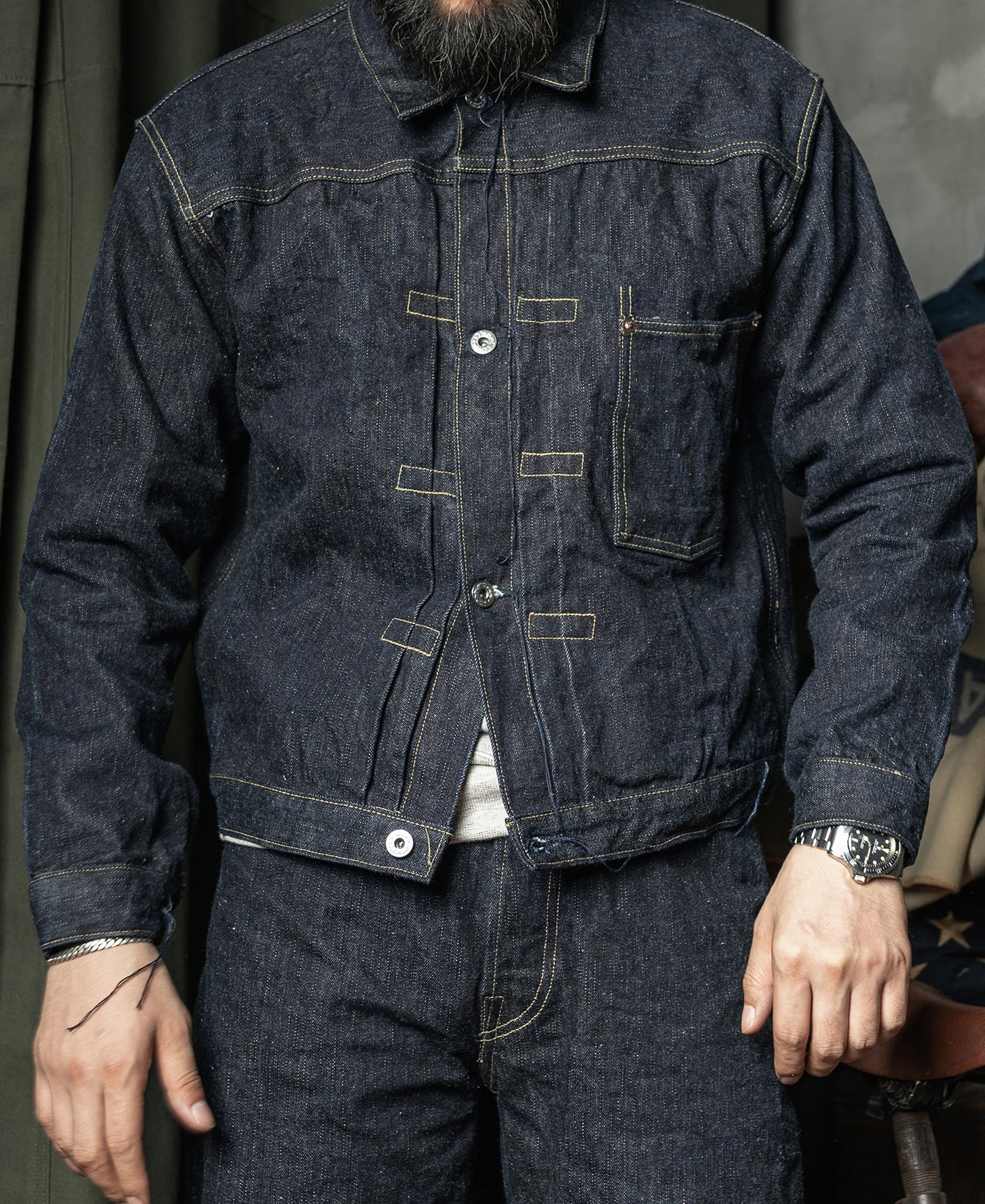 S806XX 1943 War Simplified Model 1st Selvedge Denim Jacket - Image 4