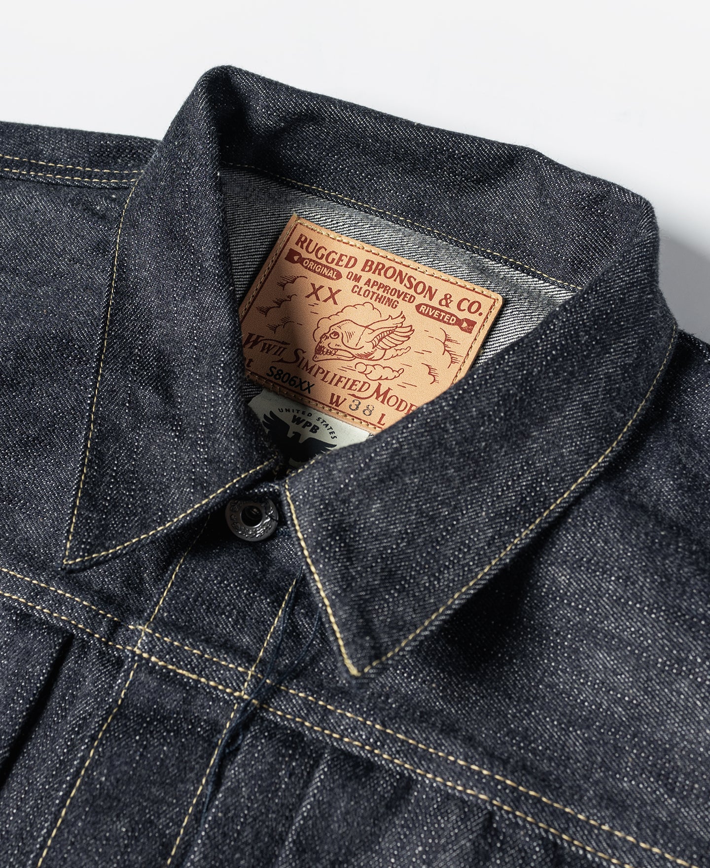 S806XX 1943 War Simplified Model 1st Selvedge Denim Jacket - Image 8