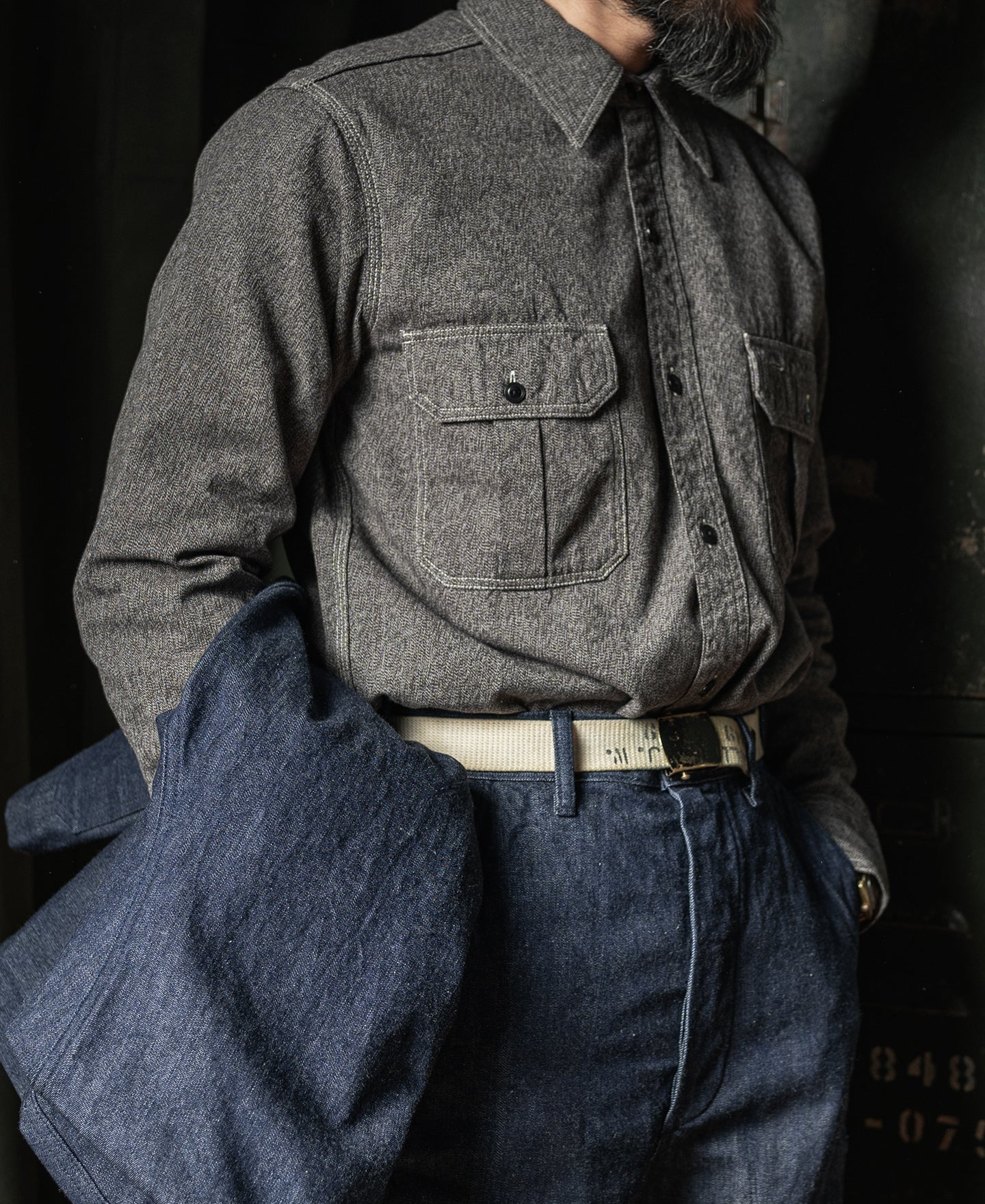 Salt & Pepper Bellows Pocket Work Shirt - Image 3