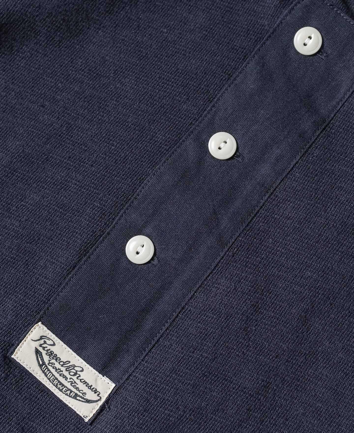 Side Closing Short Sleeve Henley T-Shirt - Navy - Image 8