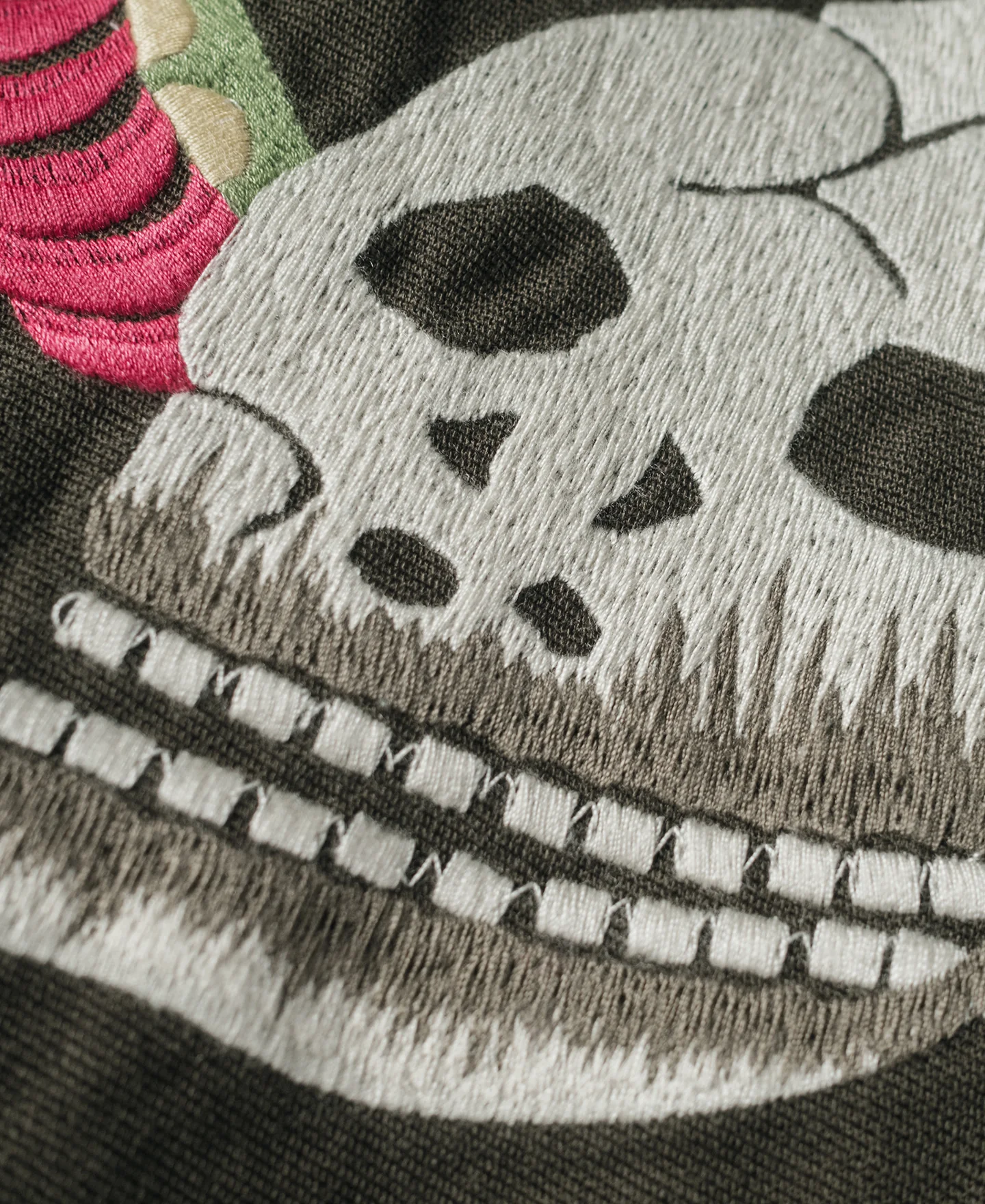 Skull Embroidery Vietnam Souvenir Jacket - Image 13