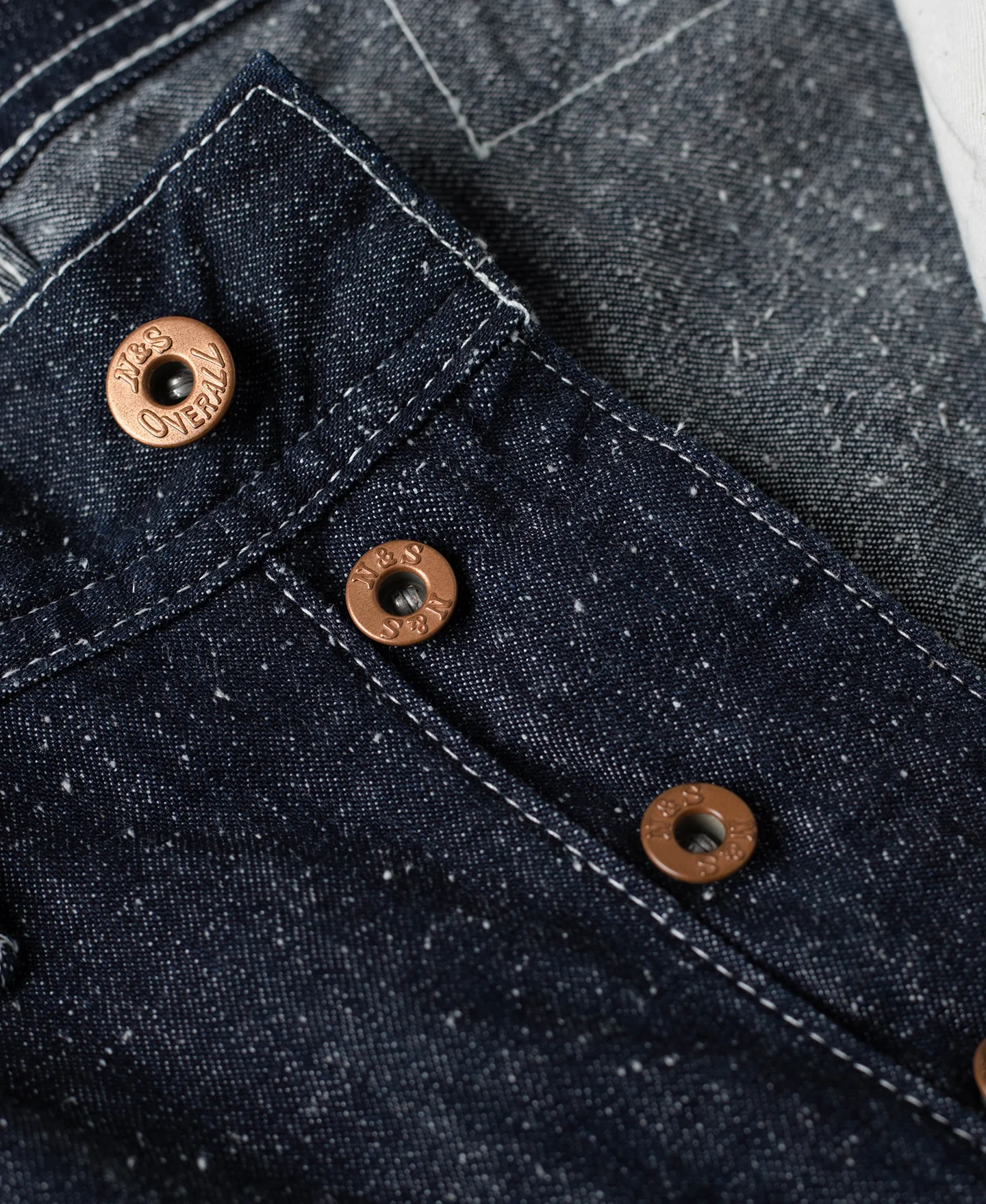 Slub Pearl Yarn Indigo Denim Carpenter Pants - Image 11