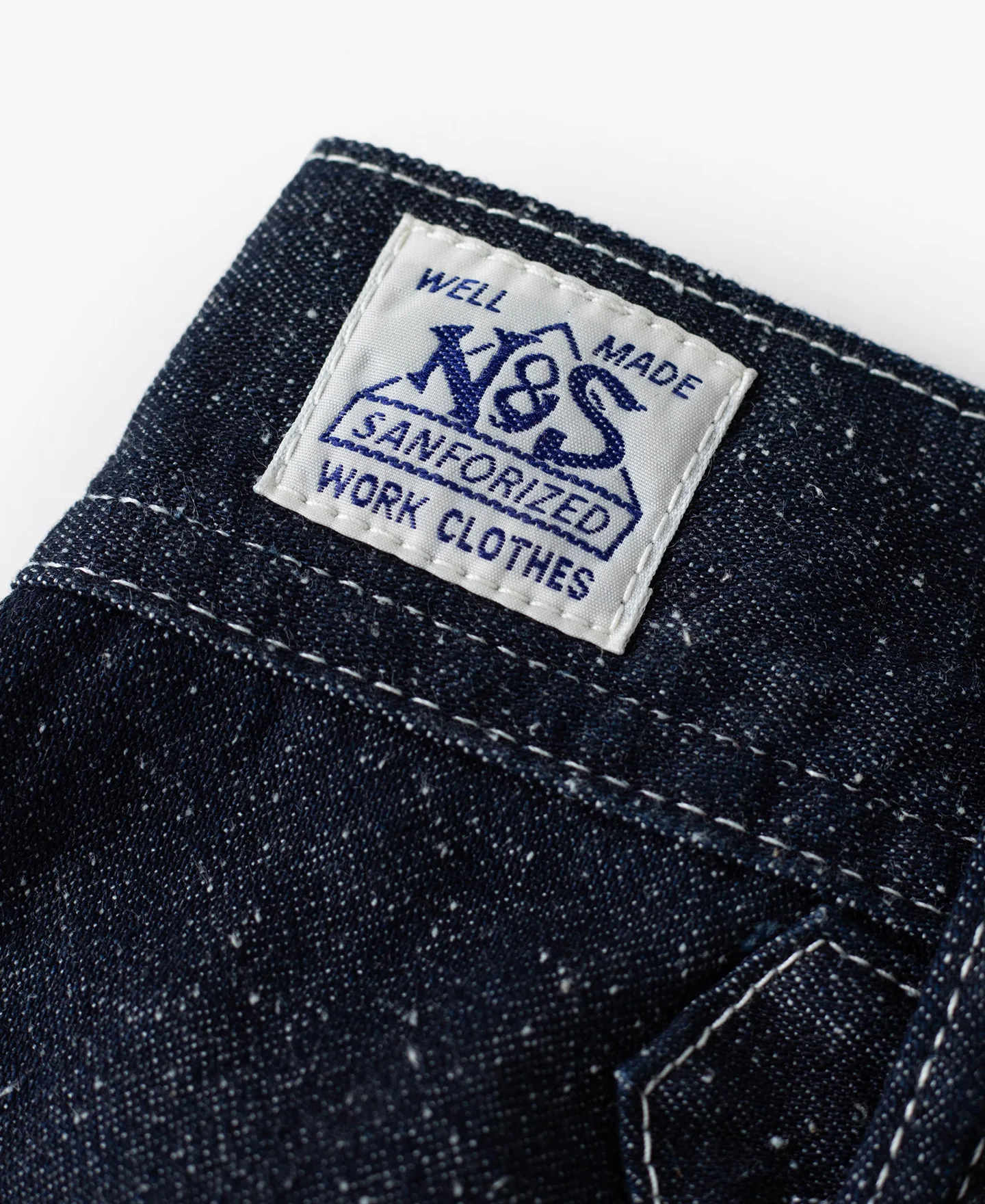 Slub Pearl Yarn Indigo Denim Carpenter Pants - Image 13