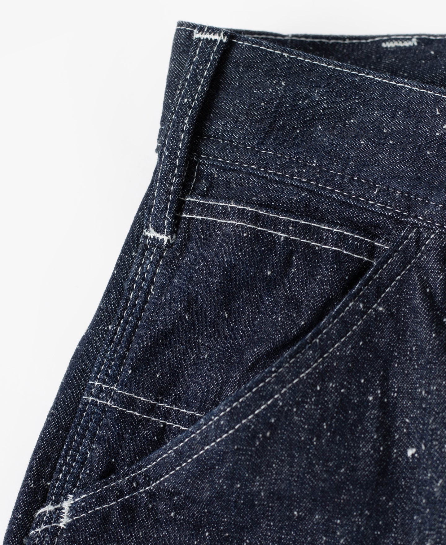 Slub Pearl Yarn Indigo Denim Carpenter Pants - Image 8