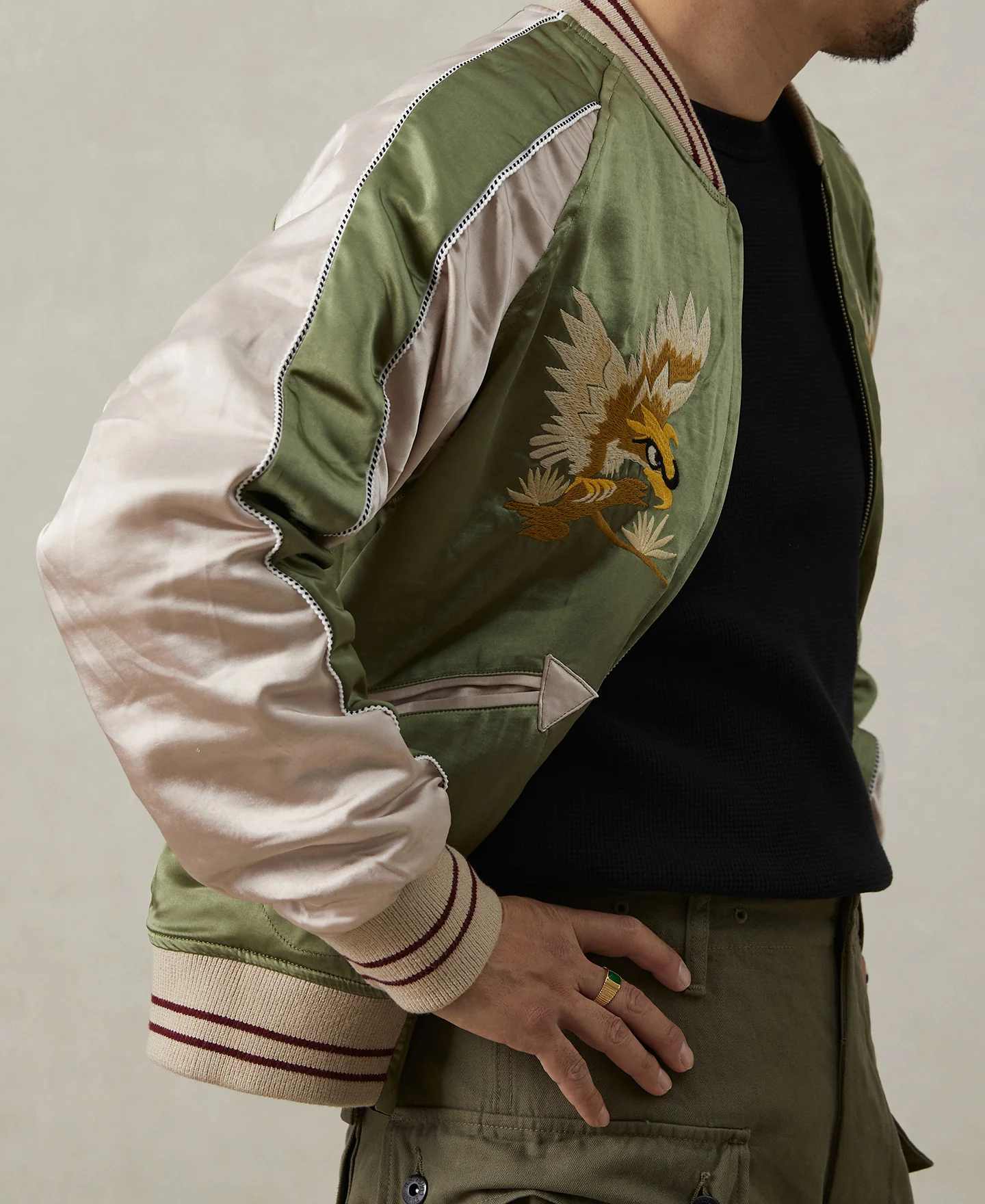 1950s Reversible Acetate Souvenir Jacket - Falcon × Tiger - Image 6