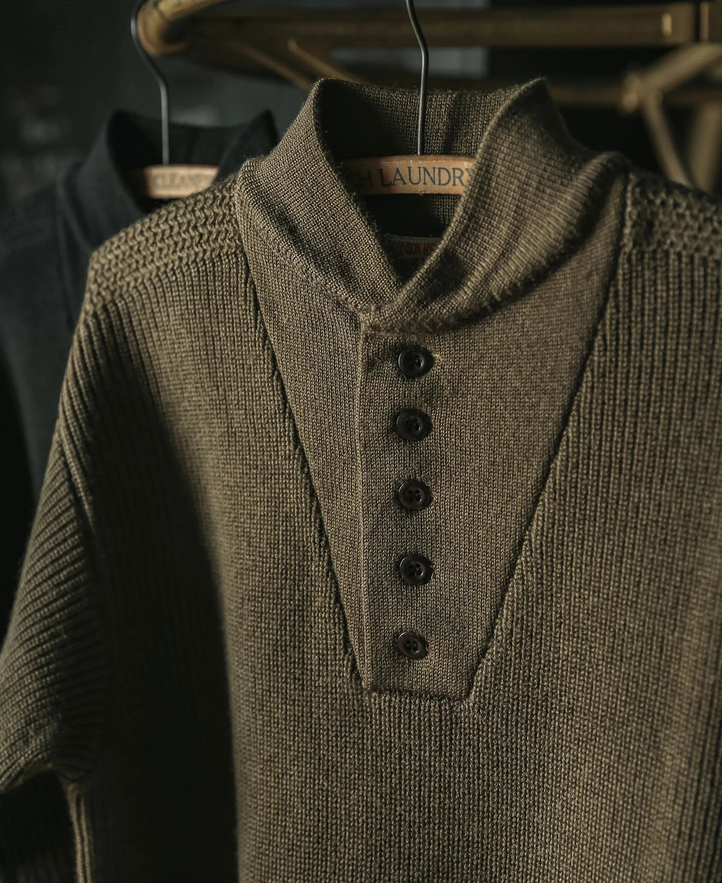 US Army High Neck Wool Sweater - Olive - Image 13