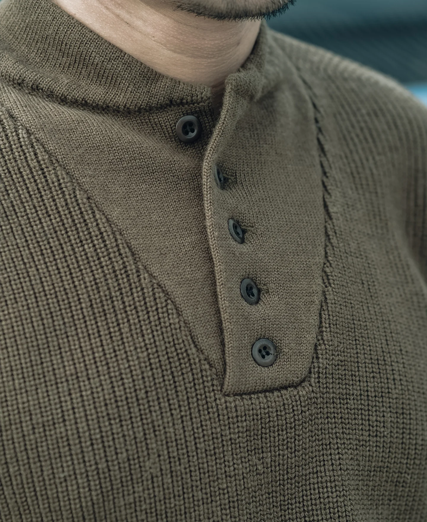 US Army High Neck Wool Sweater - Olive - Image 6