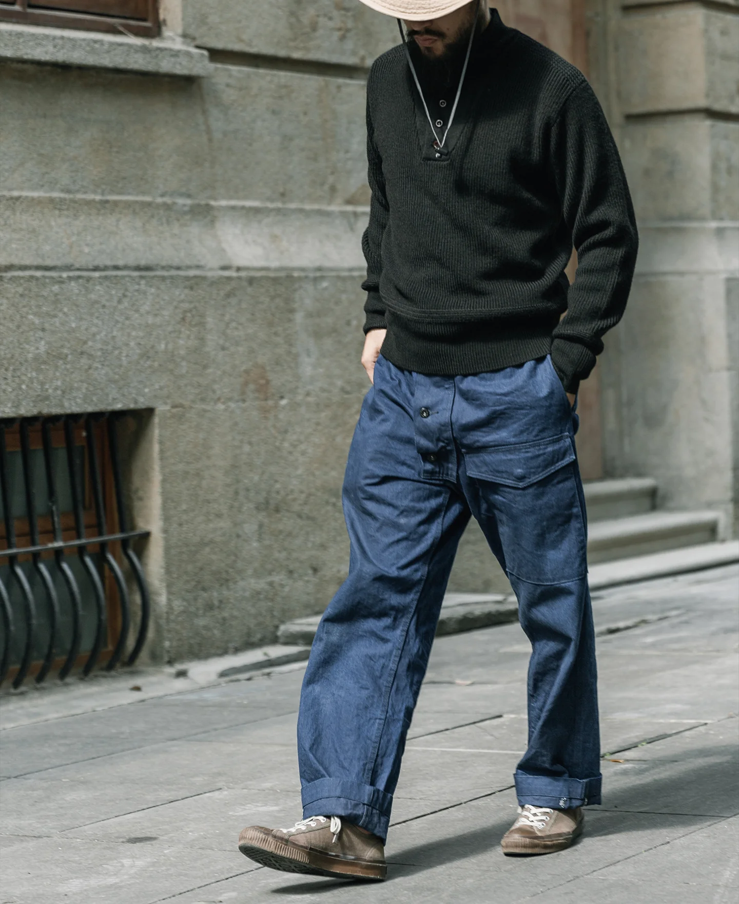 US Army High Neck Wool Sweater - Black - Image 7