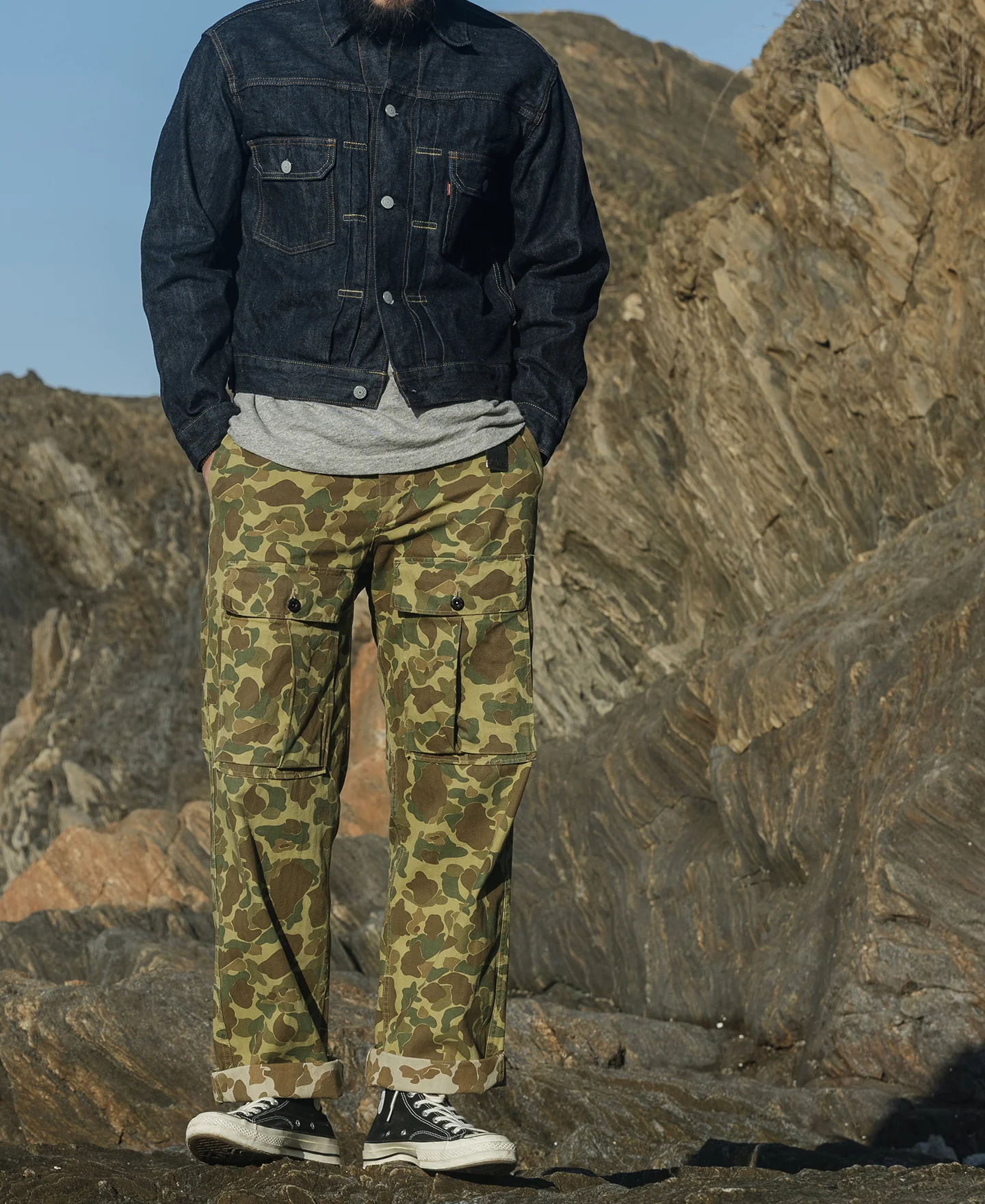 US Army M-1943 Herringbone Cotton Camouflage Pants (Modified) - Image 5