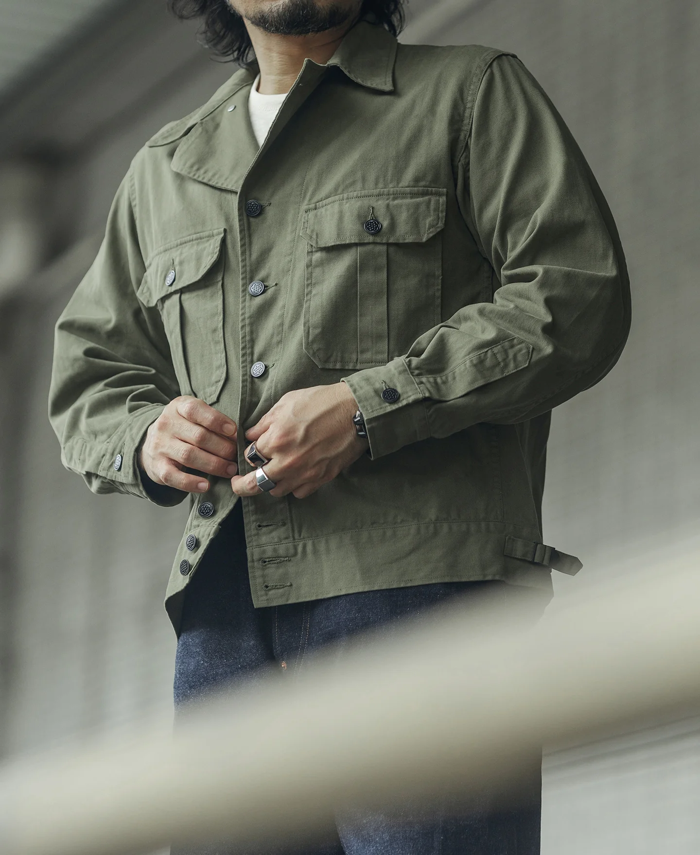 US Army M-41 HBT Fatigue Jacket - Image 6