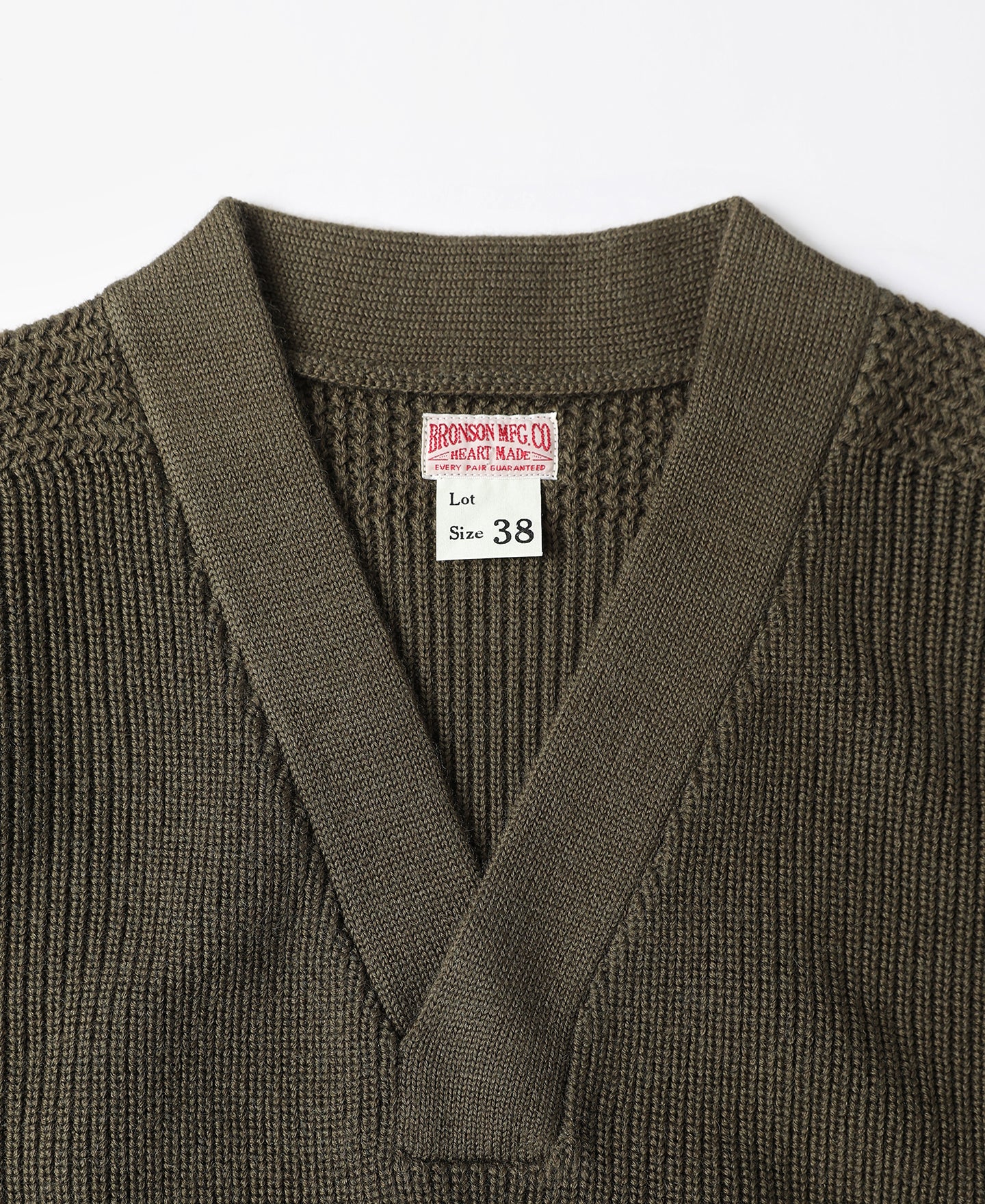 USAAF Type A-1 V-neck Mechanics Sweater - Olive - Image 10