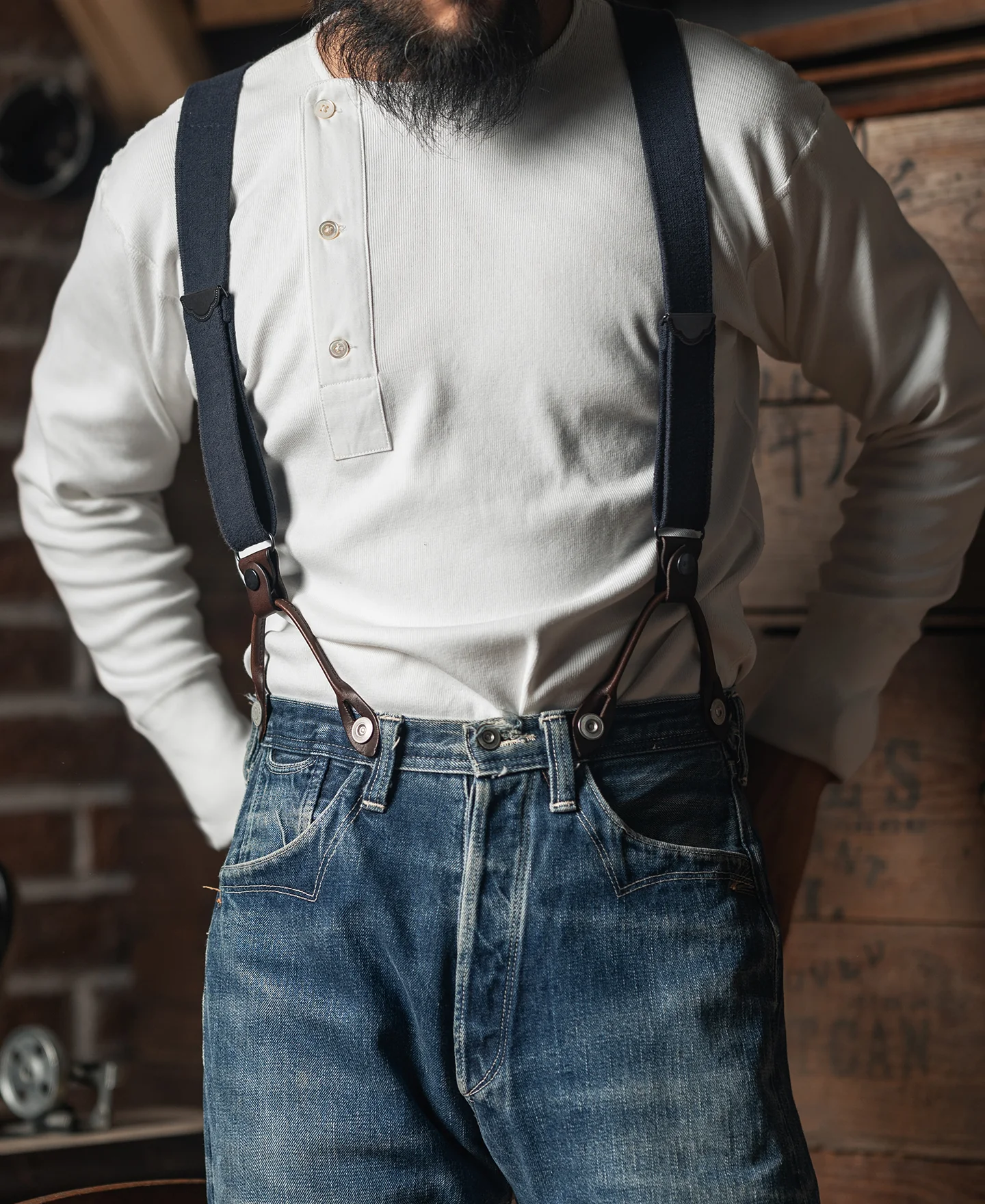 USAF X Back Suspenders - Navy - Image 3