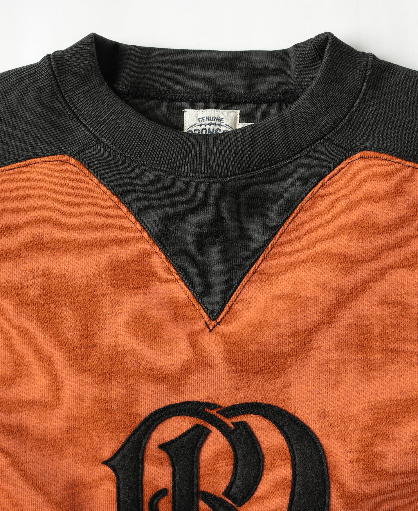 V-Inset Two-Tone Sweatshirt - Orange - Image 6