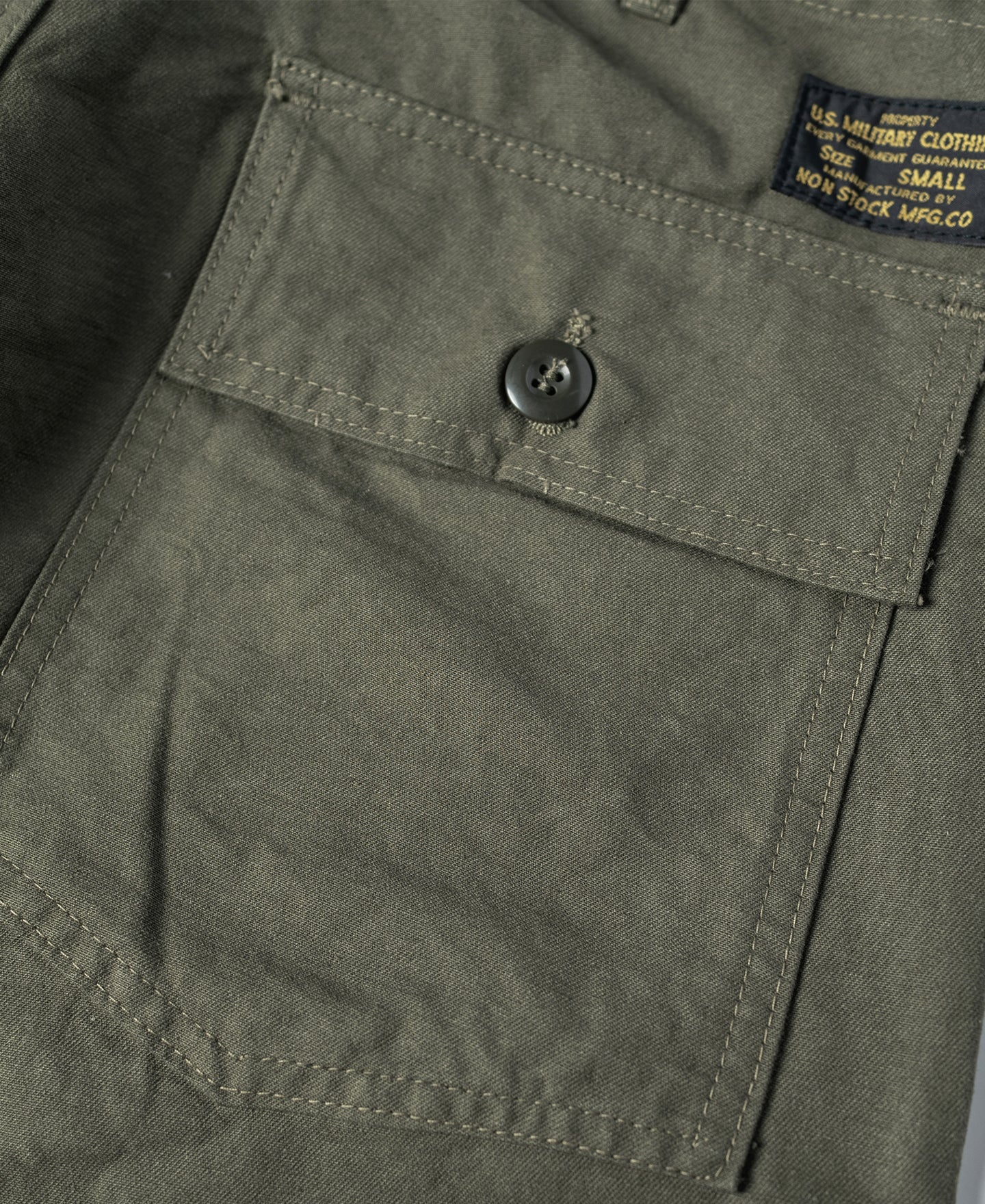 Vietnam War OG-107 Fatigue Utility Shorts - Olive - Image 12