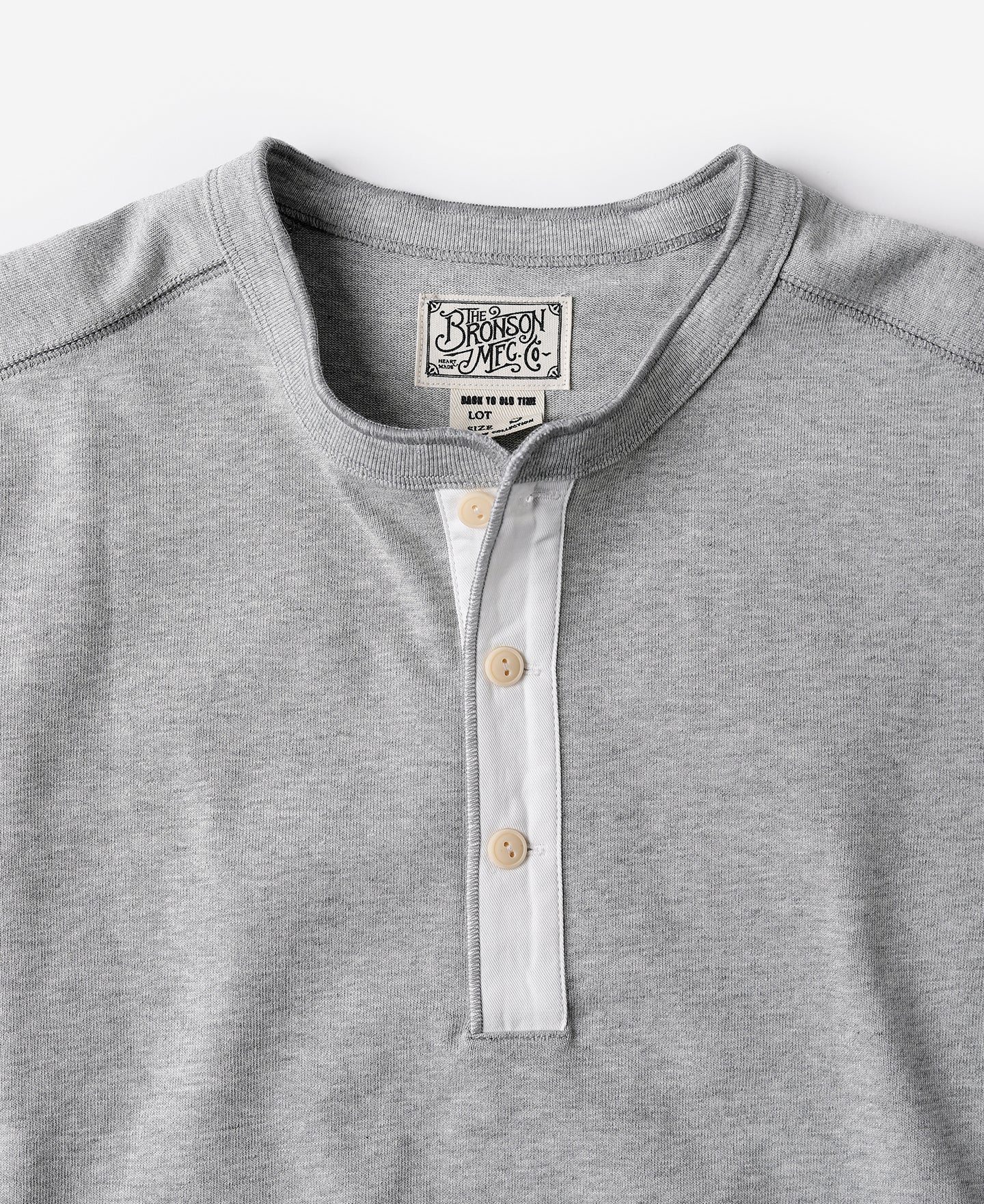 Vintage Long Sleeve Henley Shirt - Gray - Image 7