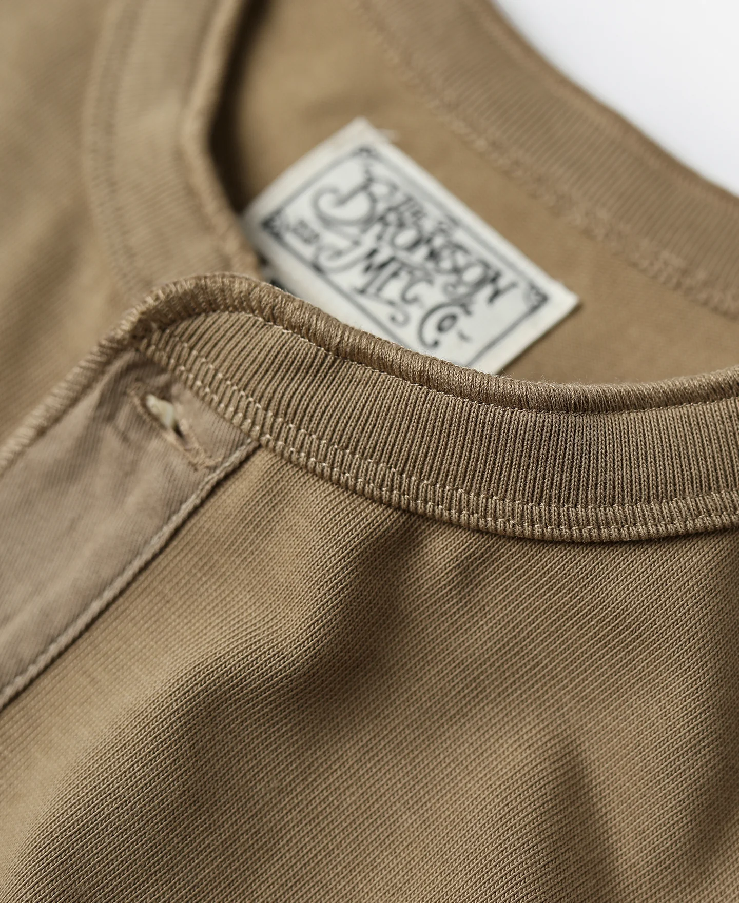 Vintage Long Sleeve Henley Shirt - Khaki - Image 8