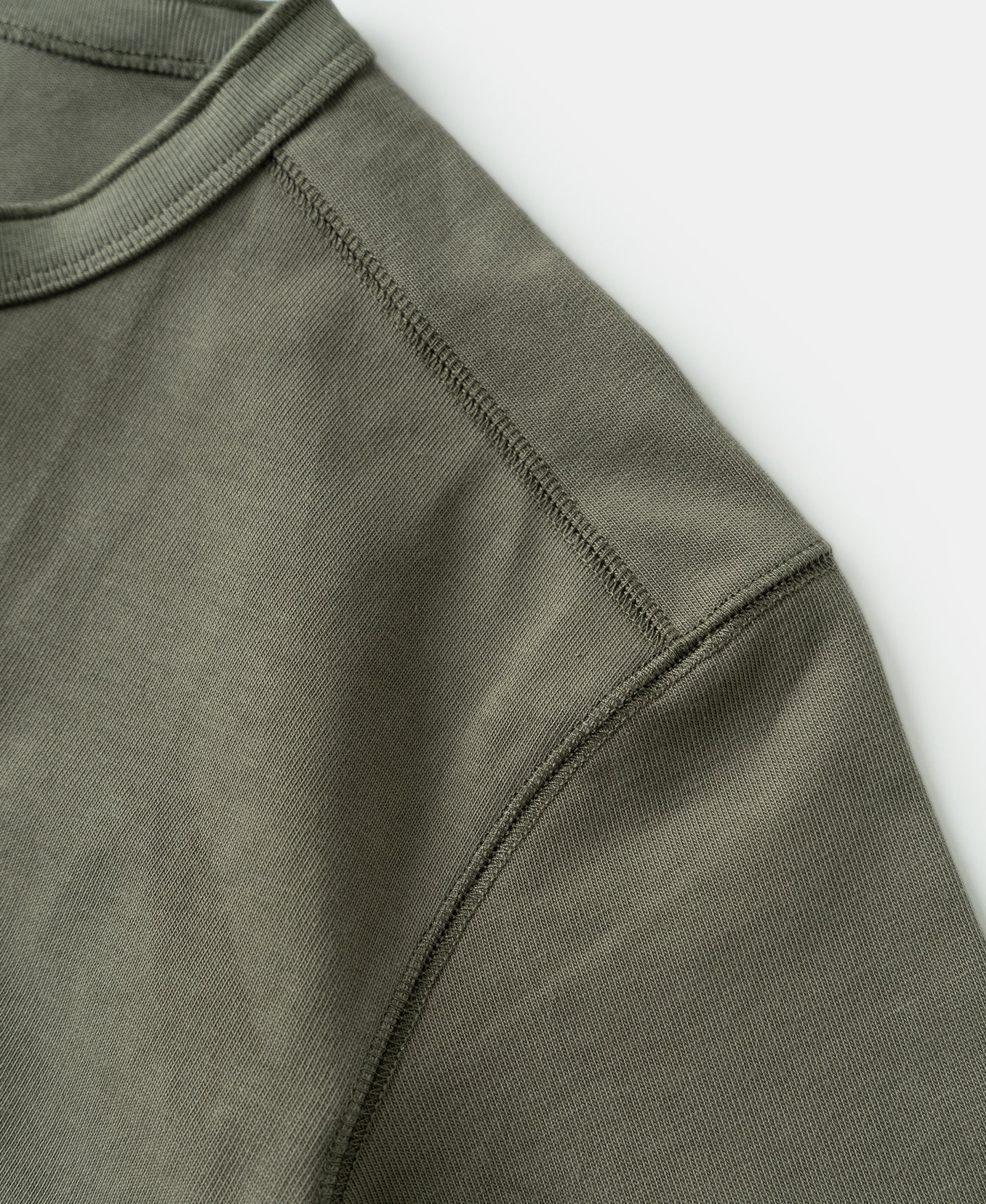 Vintage Long Sleeve Henley Shirt - Light Olive - Image 5