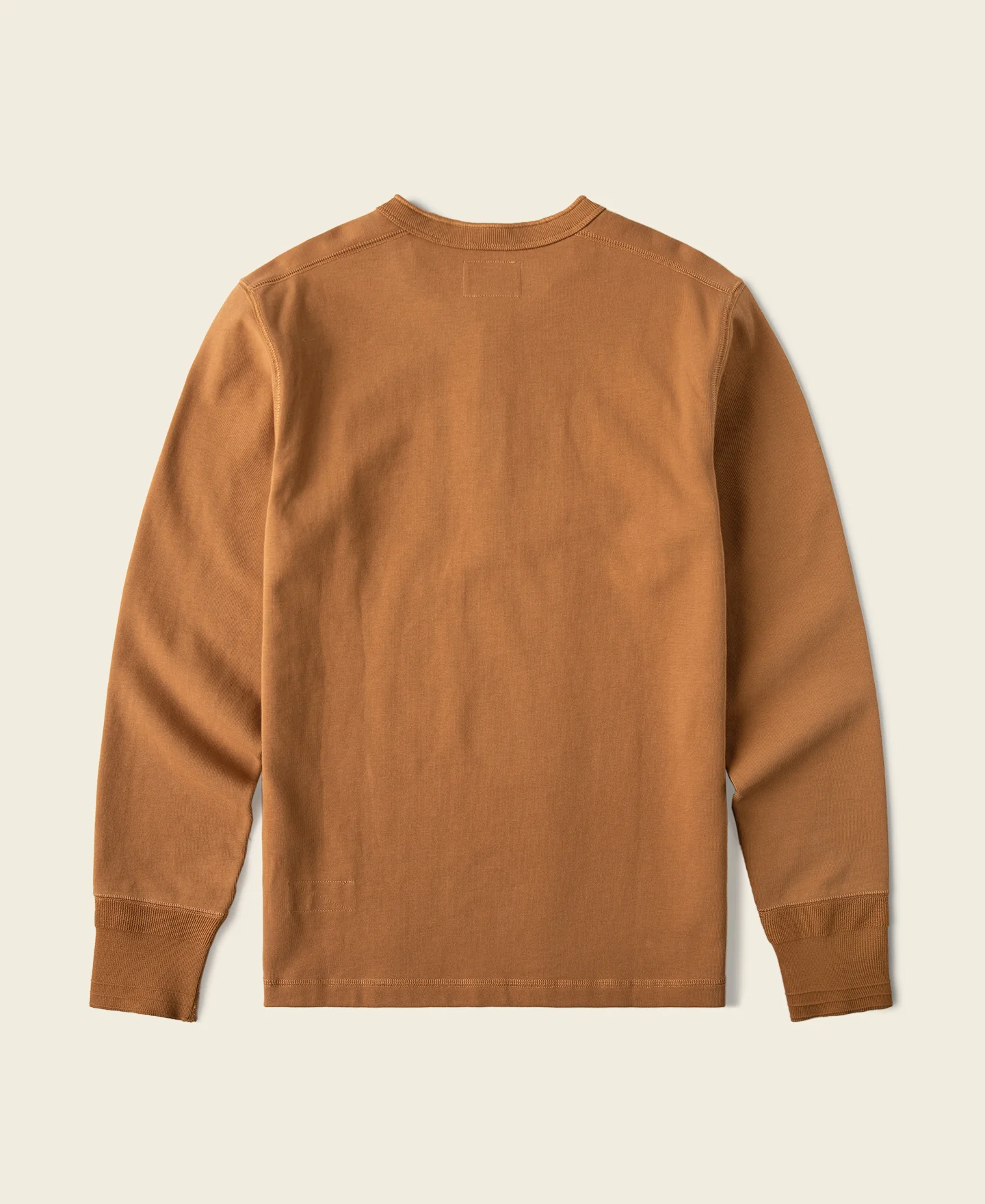 Vintage Long Sleeve Henley Shirt - Orange - Image 2