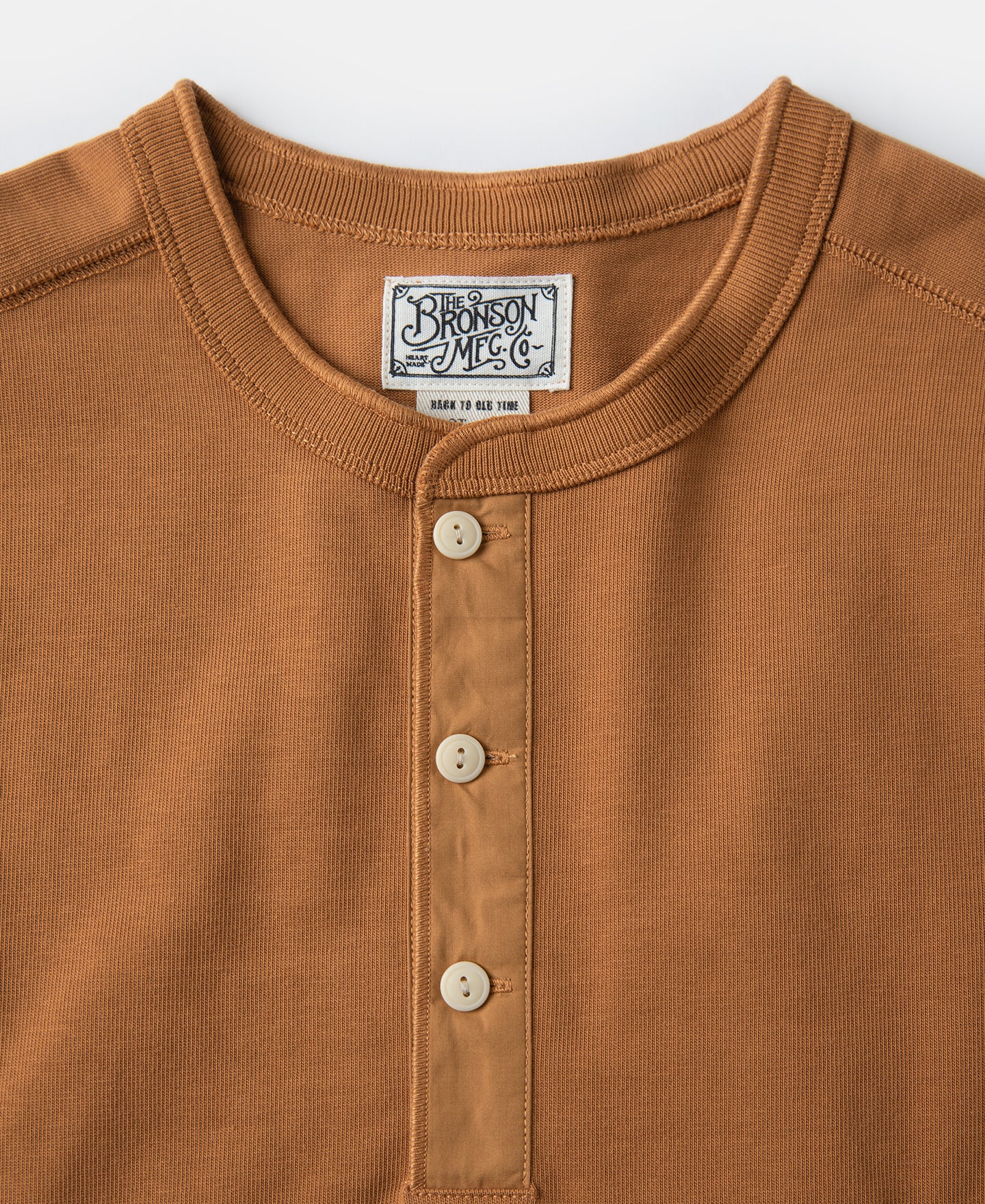 Vintage Long Sleeve Henley Shirt - Orange - Image 3