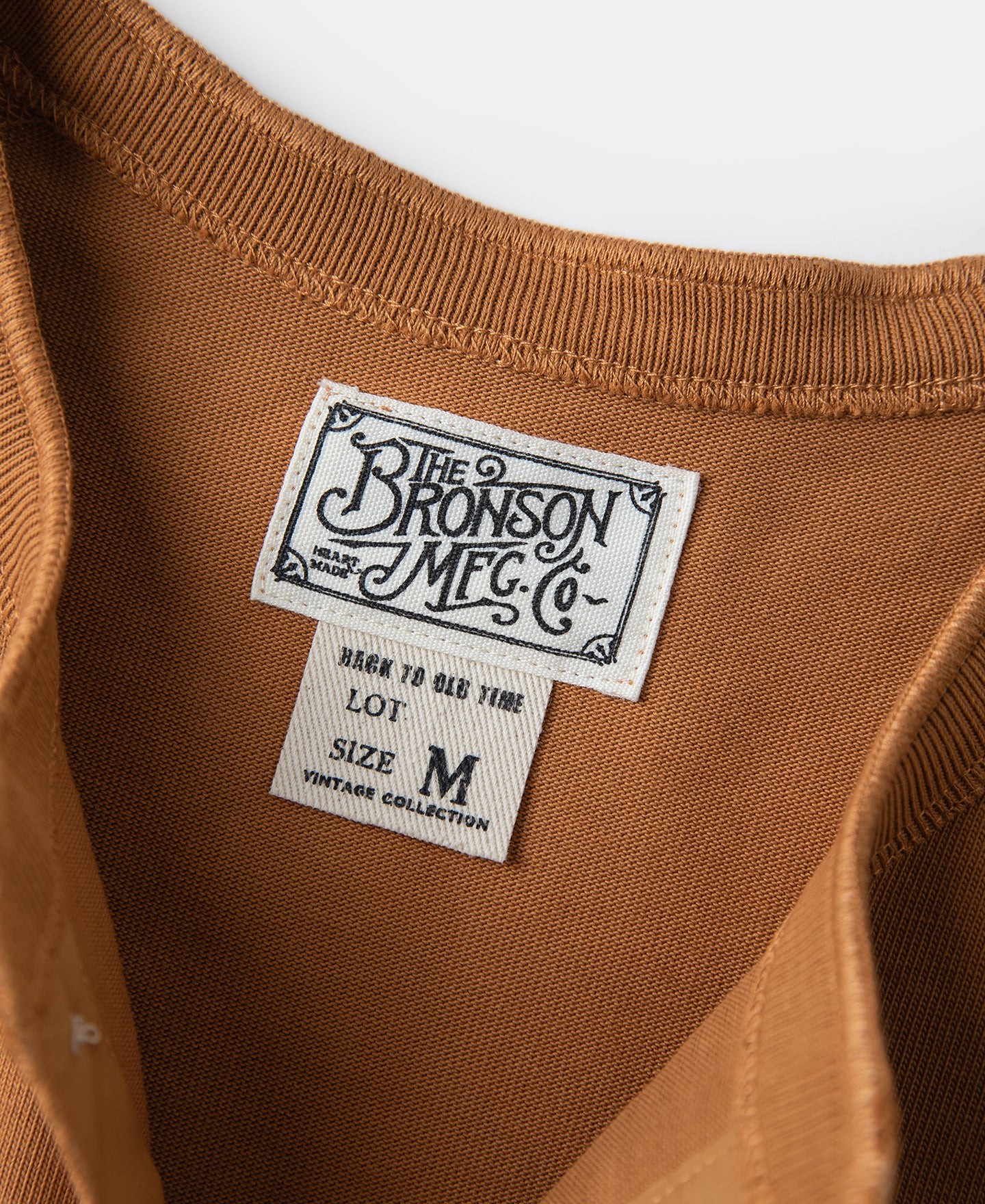 Vintage Long Sleeve Henley Shirt - Orange - Image 4
