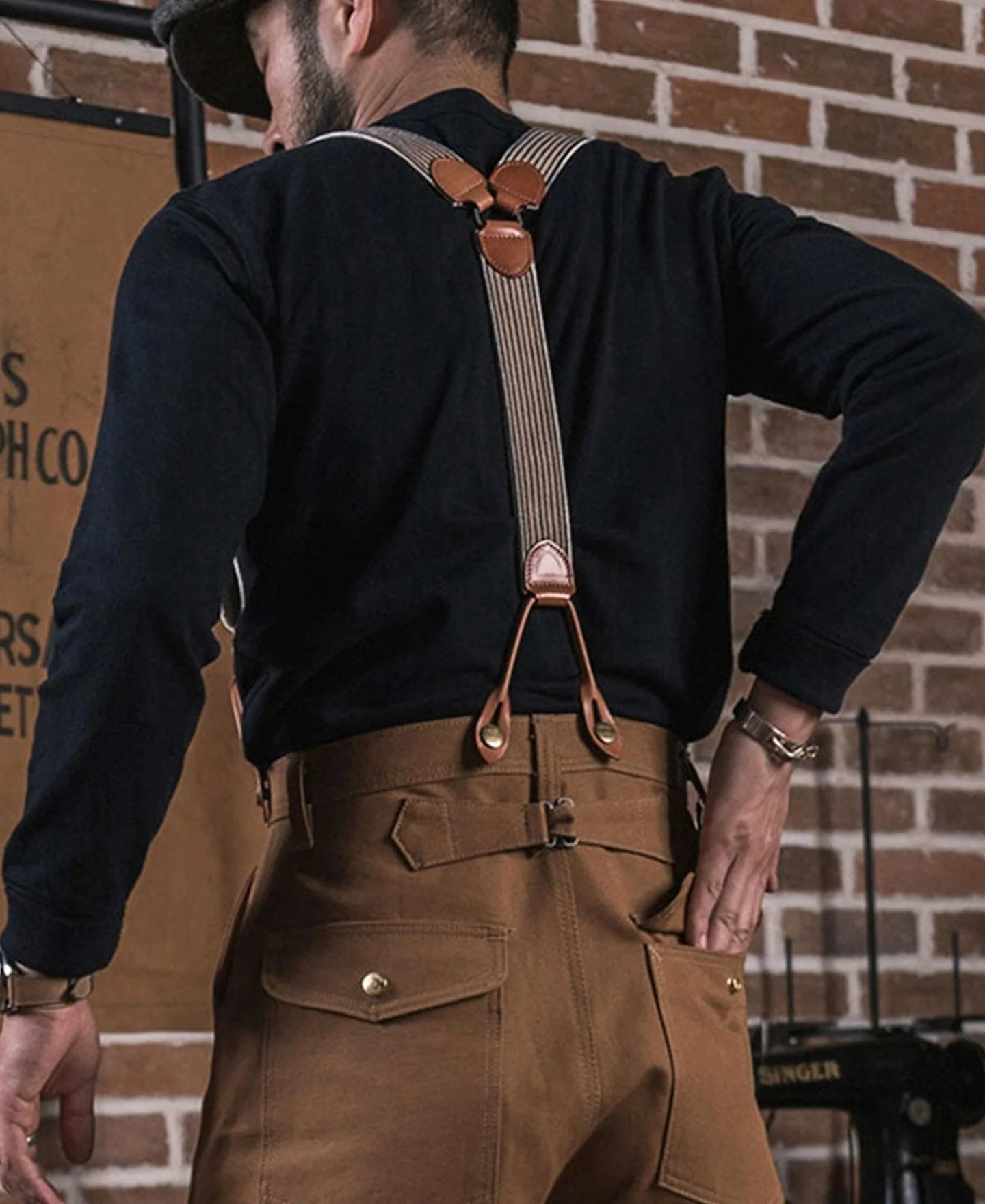 Vintage Long Sleeve Henley Shirt - Black - Image 5