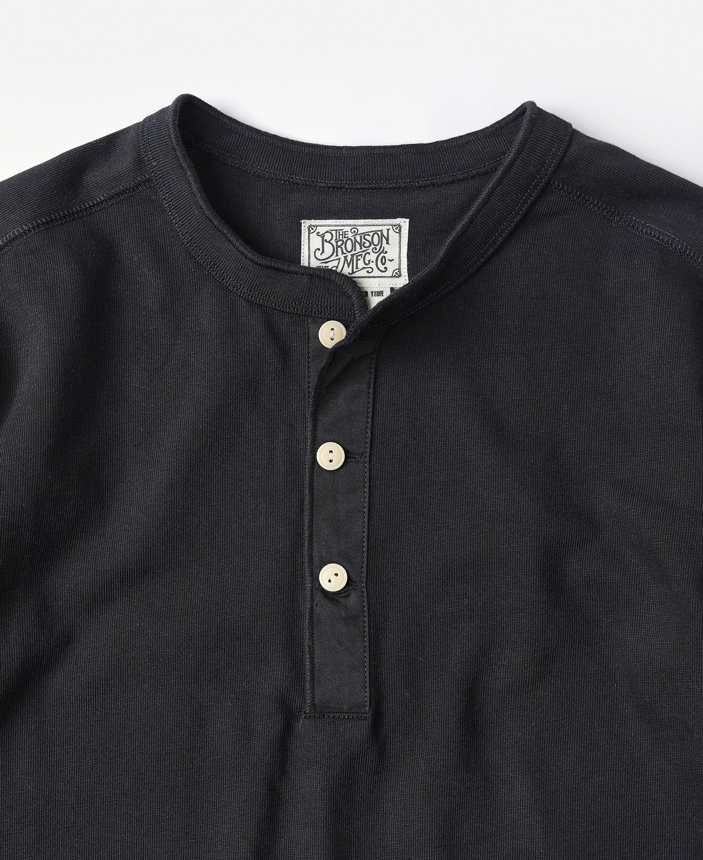 Vintage Long Sleeve Henley Shirt - Black - Image 7