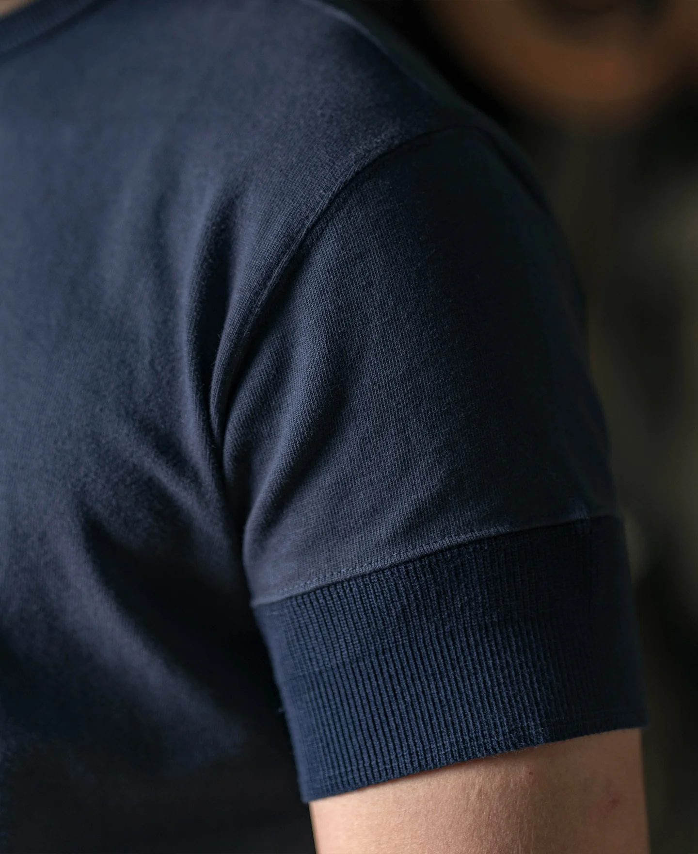 Vintage Short Sleeve Henley T-Shirt - Navy - Image 6