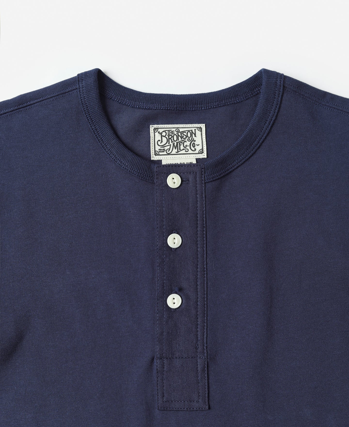 Vintage Short Sleeve Henley T-Shirt - Navy - Image 7