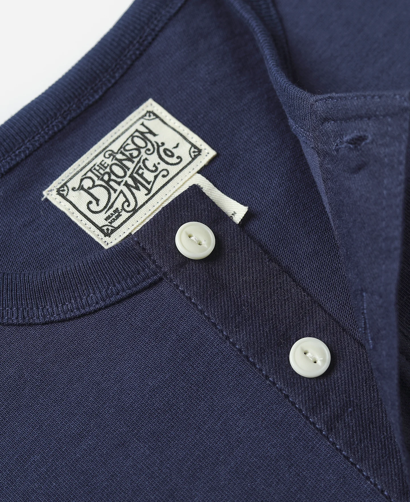 Vintage Short Sleeve Henley T-Shirt - Navy - Image 8