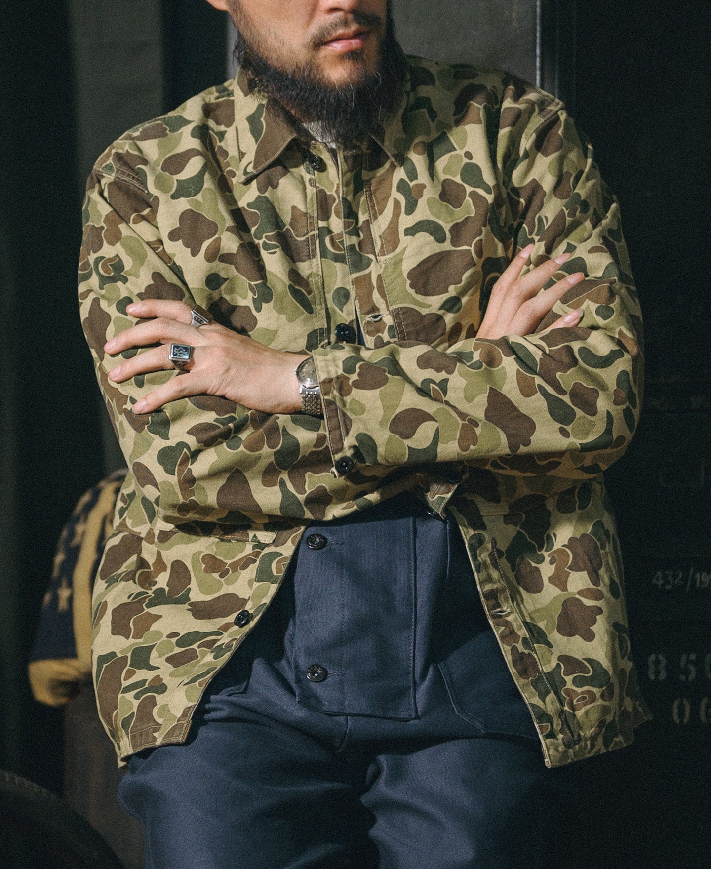 WWII USMC Type P-44 HBT Duck Hunter Camo Jacket - Image 3