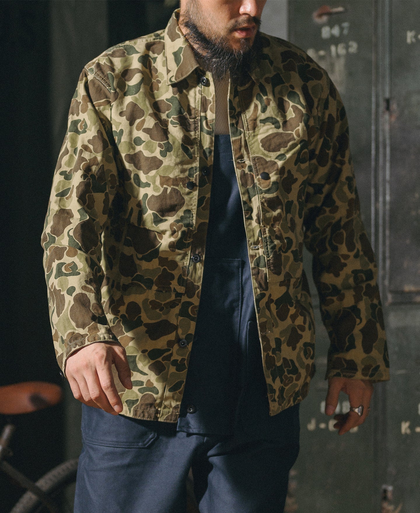 WWII USMC Type P-44 HBT Duck Hunter Camo Jacket - Image 5