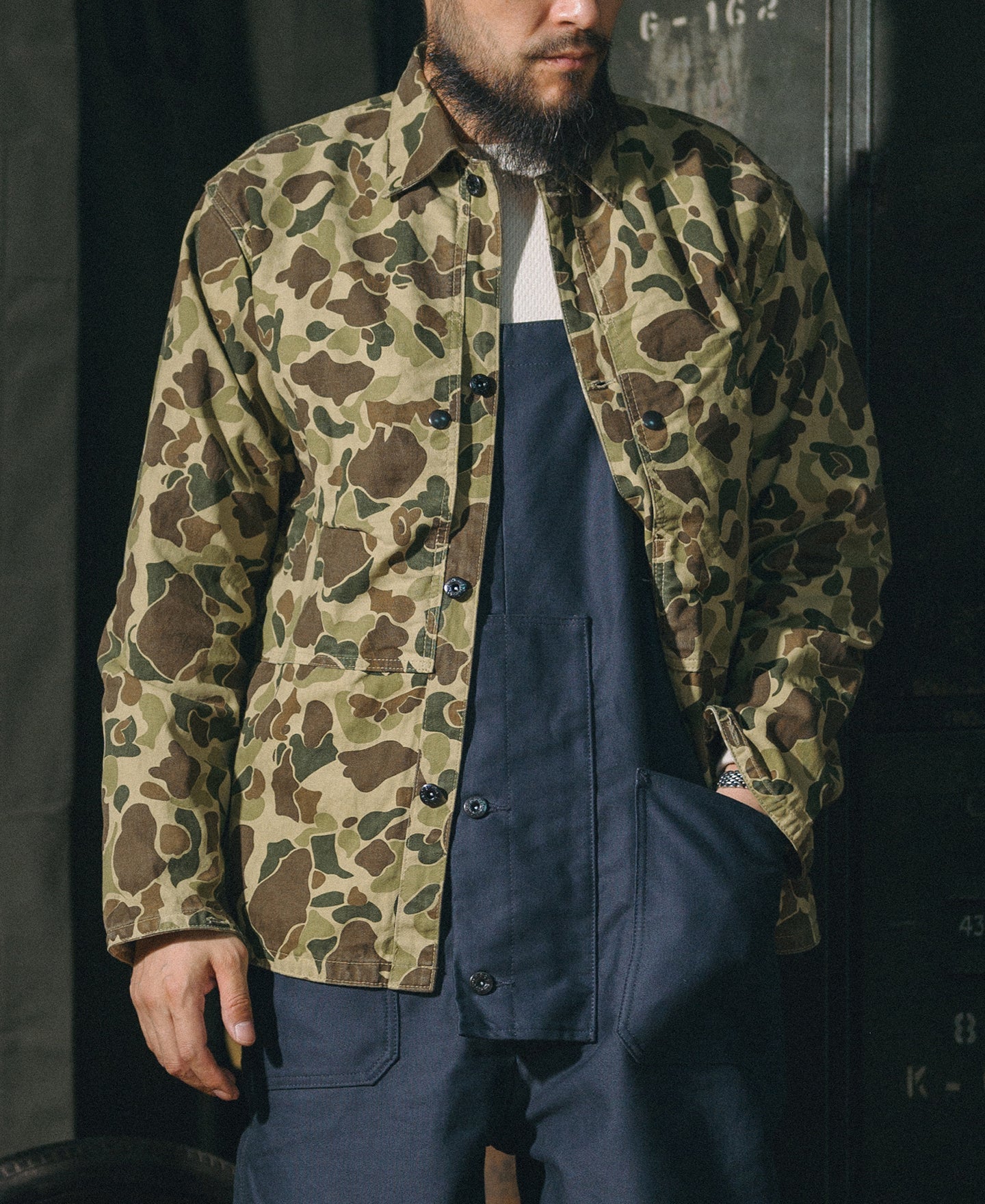 WWII USMC Type P-44 HBT Duck Hunter Camo Jacket - Image 7