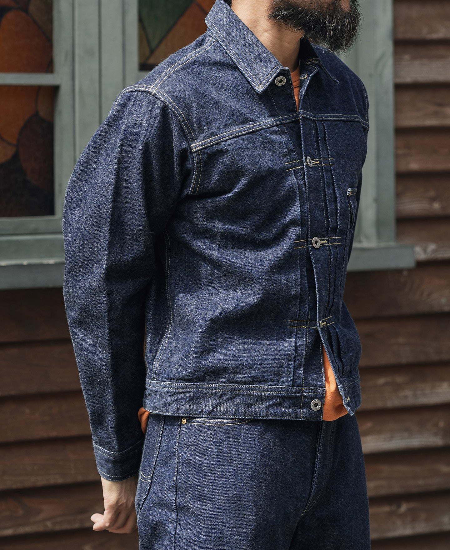 WWII Simplified Model Cowboy Selvedge Denim Jacket - Image 4