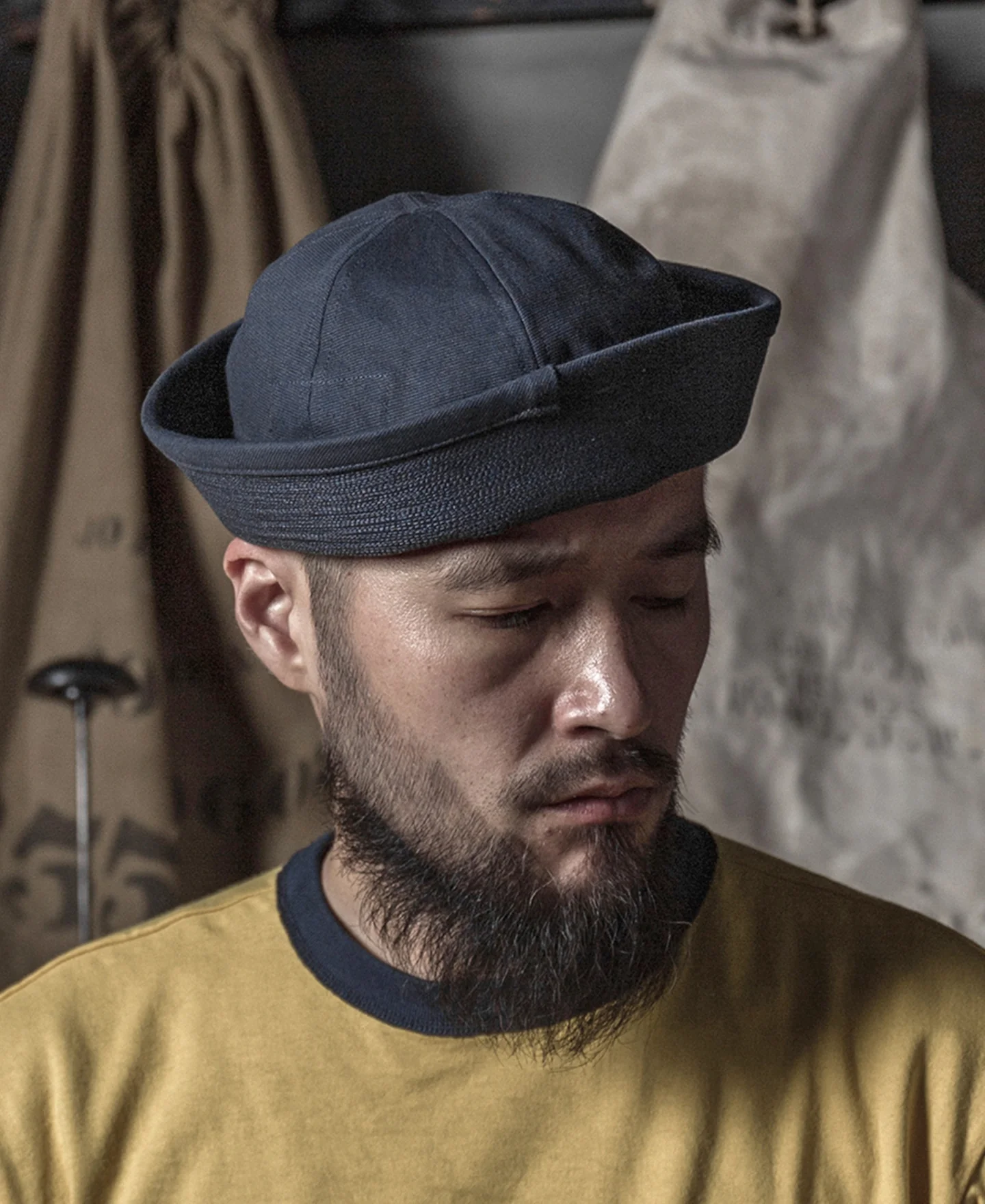 WWII US Navy Dixie Cup Hat - Navy - Image 3