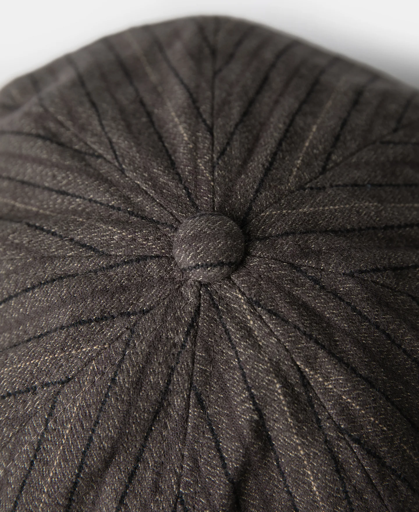 Yarn-Dyed Stripe Newsboy Cap  - Brown - Image 6