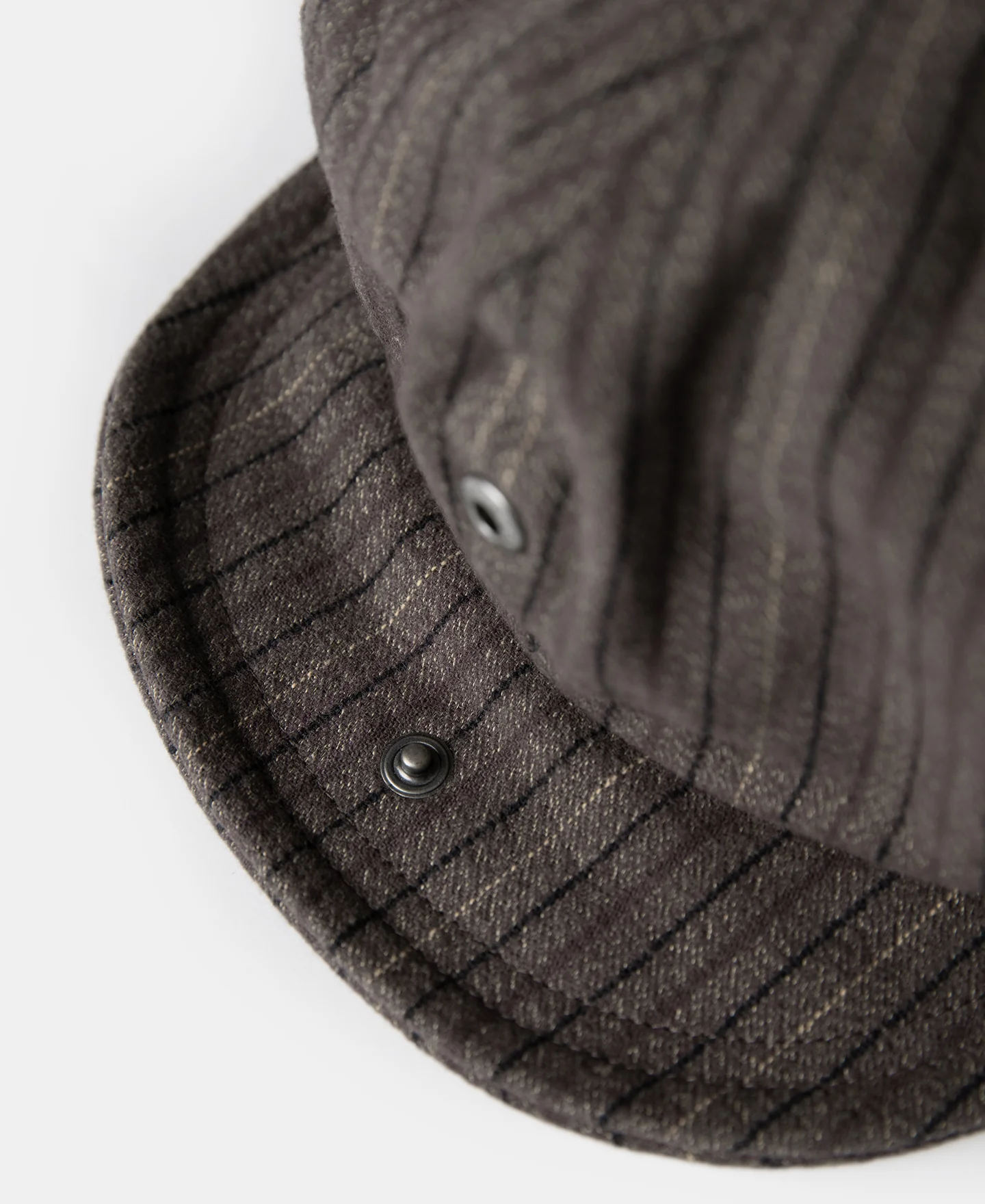 Yarn-Dyed Stripe Newsboy Cap  - Brown - Image 7